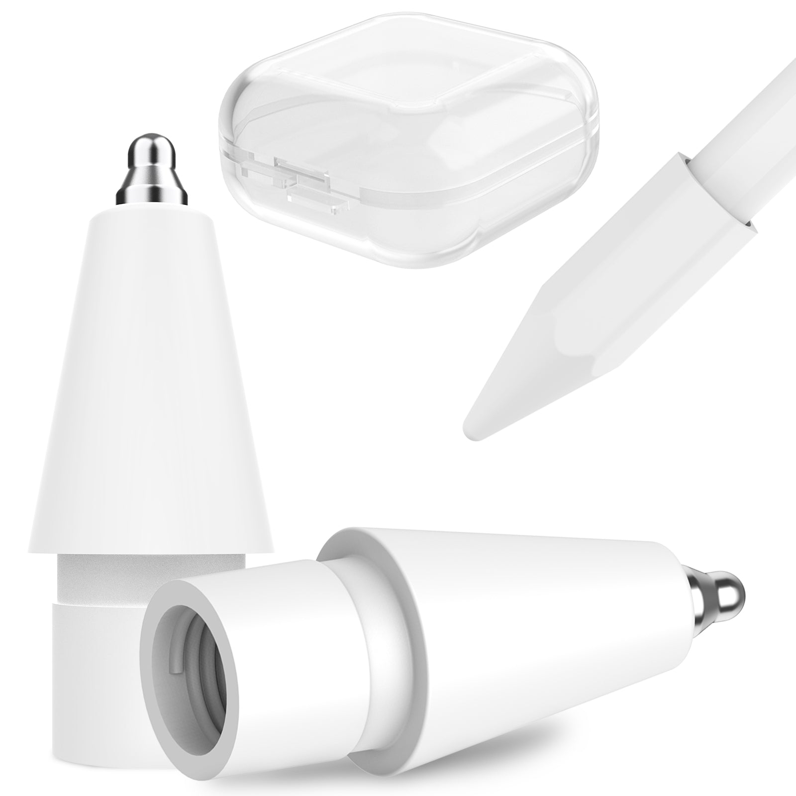 AHASTYLE WG80 For Apple Pencil 2nd 1st Generation 2Pcs Capacitive Stylus Tip Replacement Pen Nibs AHASTYLE WG80 For Apple Pencil 2nd 1st Generation 2Pcs Capacitive Stylus Tip Replacement Pen Nibs